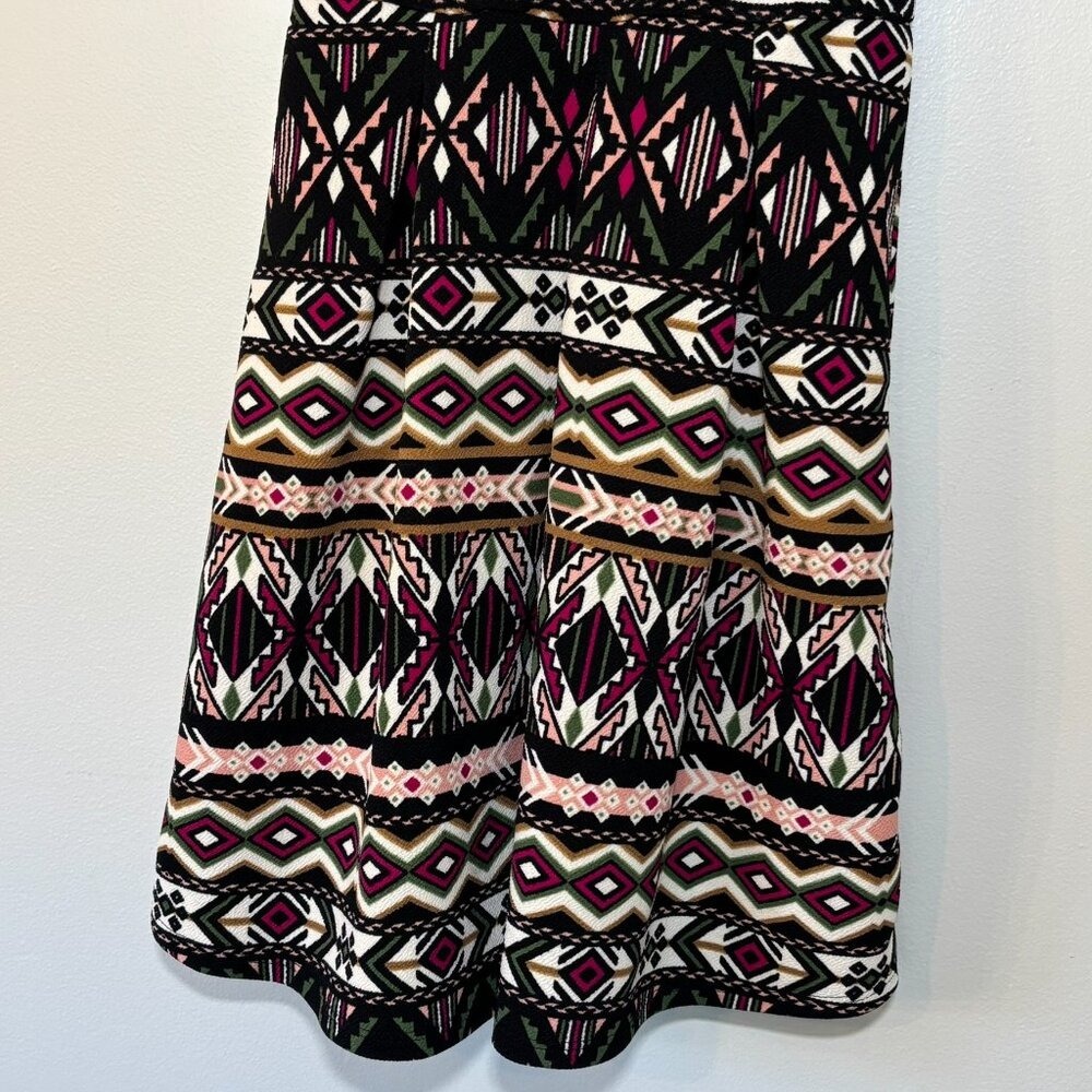 Alya Tribal Print Fit & Flare Mini Dress, Size Small – Boho Festival Style - Picture 6 of 12